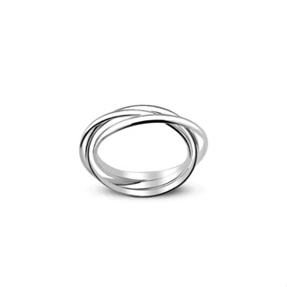 Silver thai Jewelry แหวนเงินแท้สามชั้น / three-layer pure silver ring PLSRG153