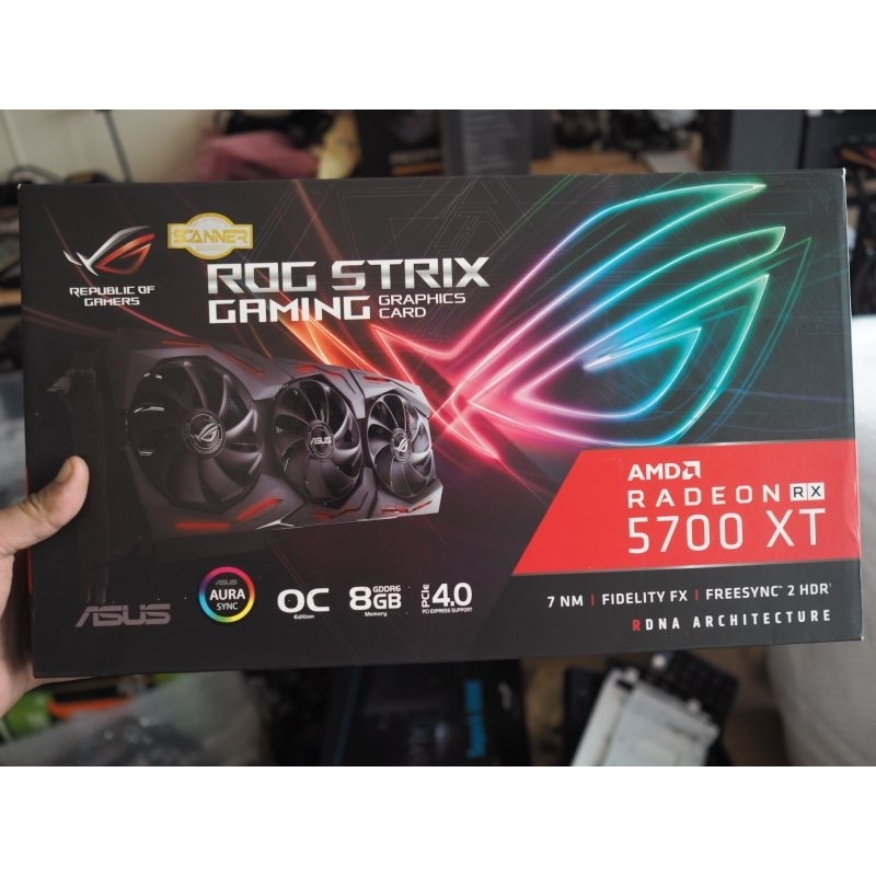 VGA Card การ์ดจอ Asus Strix RX5700XT มีกล่อง สภาพสวย ใช้งานได้ปกติ