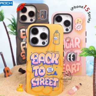 Rock เคสกันกระแทก สไตล์สตรีทอารฺ์ท New iPhone15 Series