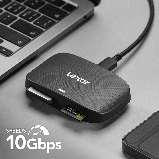 การ์ดรีดเดอร์ Lexar Dual-Slot CFexpress TypeB, SD Card, USB3.2 Gen2 USH-I, UHS-II_2