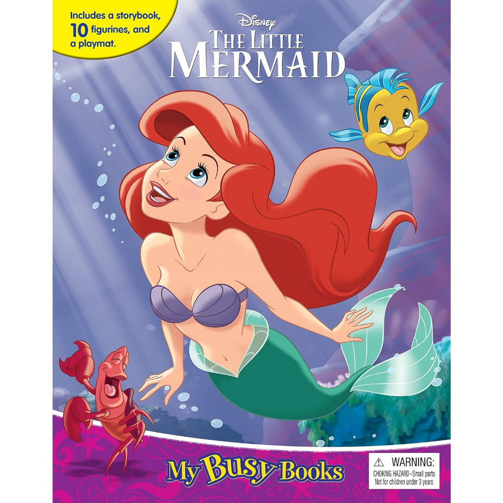 My Busy Books Disney The Little Mermaid + 10 figurines หนังสือเด็ก ภาษาอังกฤษ Board book #56296 [Z]