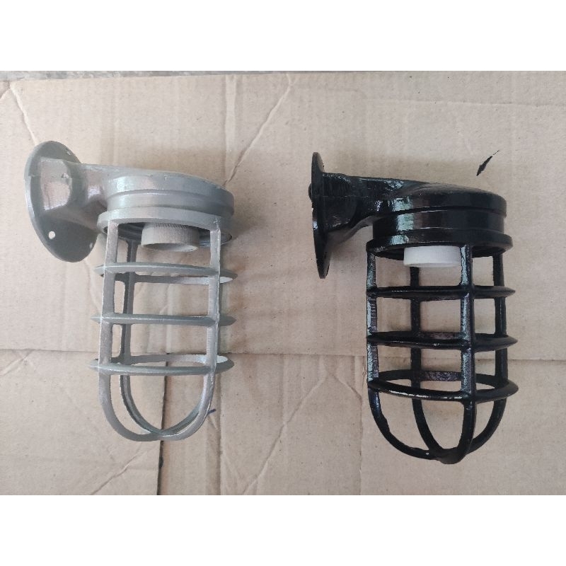 โคมไฟผนังกรงนกอลูมิเนียม เกลียวมาตราฐาน งานไทย ติดผนัง/ระเบียงบ้าน ตัวโคมเป็นอลูมิเนียม ข้างในเป็นแก้ว - รูปที่ 7