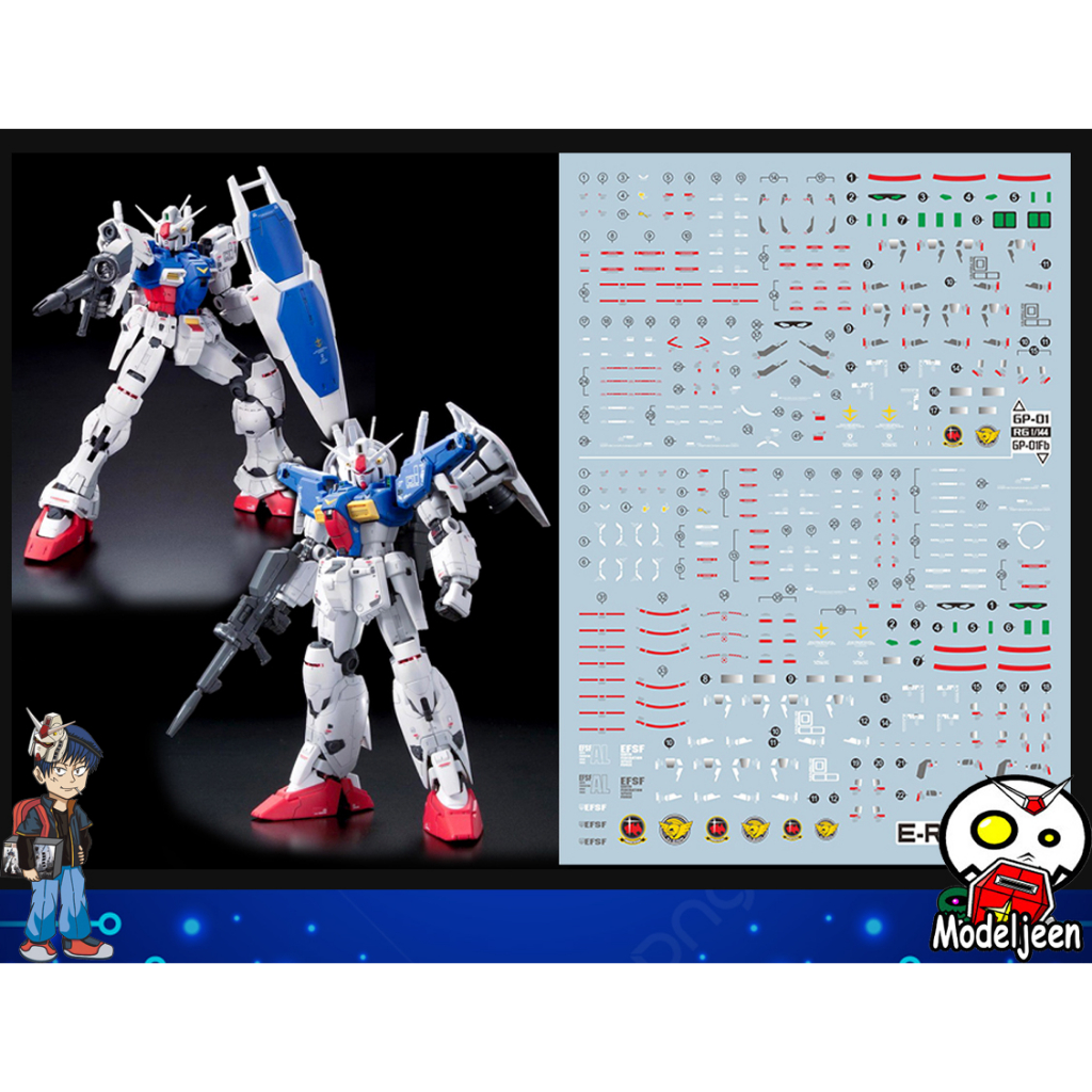 163 Water Decal RG1/144 Gundam GP01 Zephyranthes+ GP01 FB ยี่ห้อ S.I.M.P. Model Decal