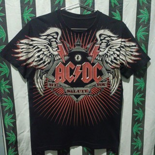 เสื้อยืดมือสอง เสื้อวง AC⚡DC ลายOVP หน้าหลังสวยๆ Size M.อก20/ยาว27