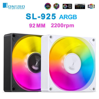 พัดลมเคส Jonsbo SL-925 ARGB B&amp;W 4Pin PWM 92mm. 2200RPM