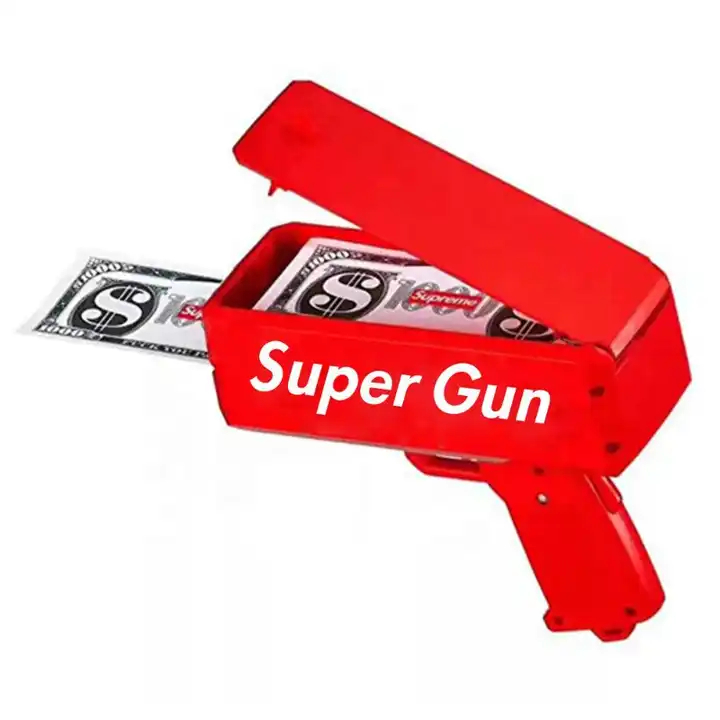 Supreme gun Super Gum ปืนยิงแบงค์ แถมแบงค์ฟรีในกล่อง ใช้งานปาร์ตี้ งานฉลอง จัดงานวันเกิด