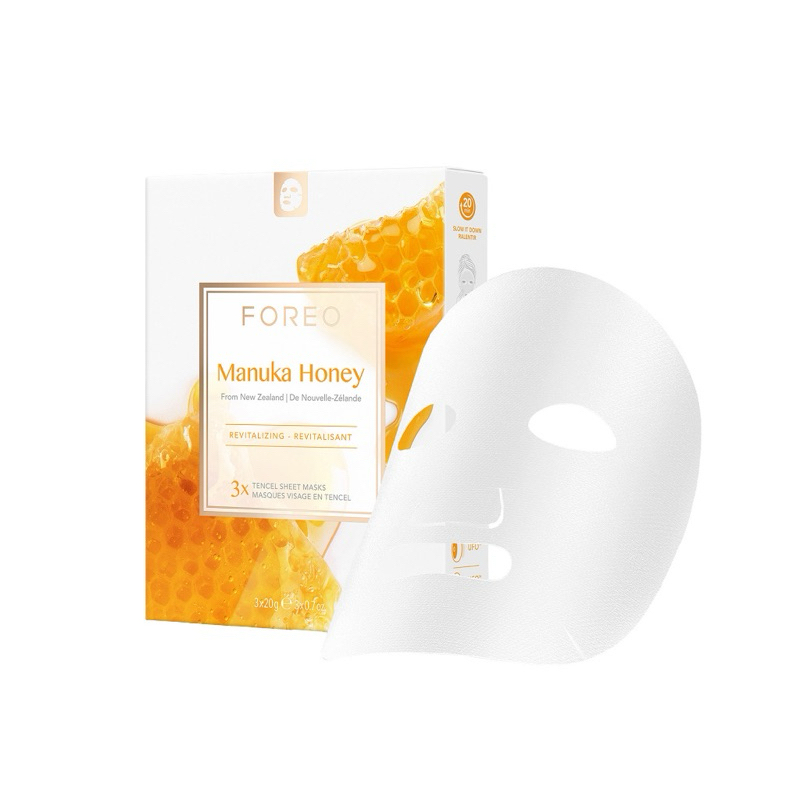 Foreo Sheet  Mask x3 ฟอริโอ้ ชีทมาส์ก สูตร Manuka Honey (3ซอง/กล่อง)