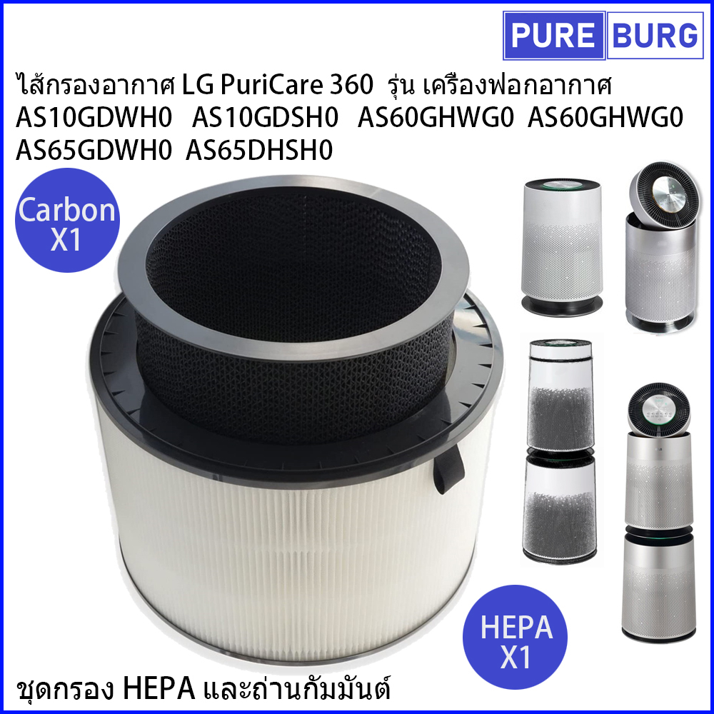 LG PuriCare 360รุ่น เครื่องฟอกอากาศ AS10GDWH0 AS10GDSH0 AS60GHWG0 AS60GHWG0 AS65GDWH0 AS65DHSH0