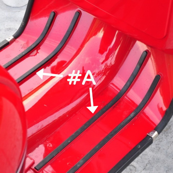 ยางรองพื้นวางเท้า #A Rubber Strip A สำหรับ สโคมาดิ Scomadi TL เท่านั้น