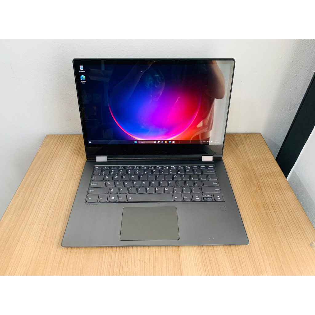 Notebook โน๊ตบุ๊ค Lenovo YOGA 530-14ARR(Ryzen5 2500U/8GB/M.2 256GB)+Adapter ขวาจอมีรอยแตก usb ช่องขวา ไม่มีตัวพลาสติกล็อ