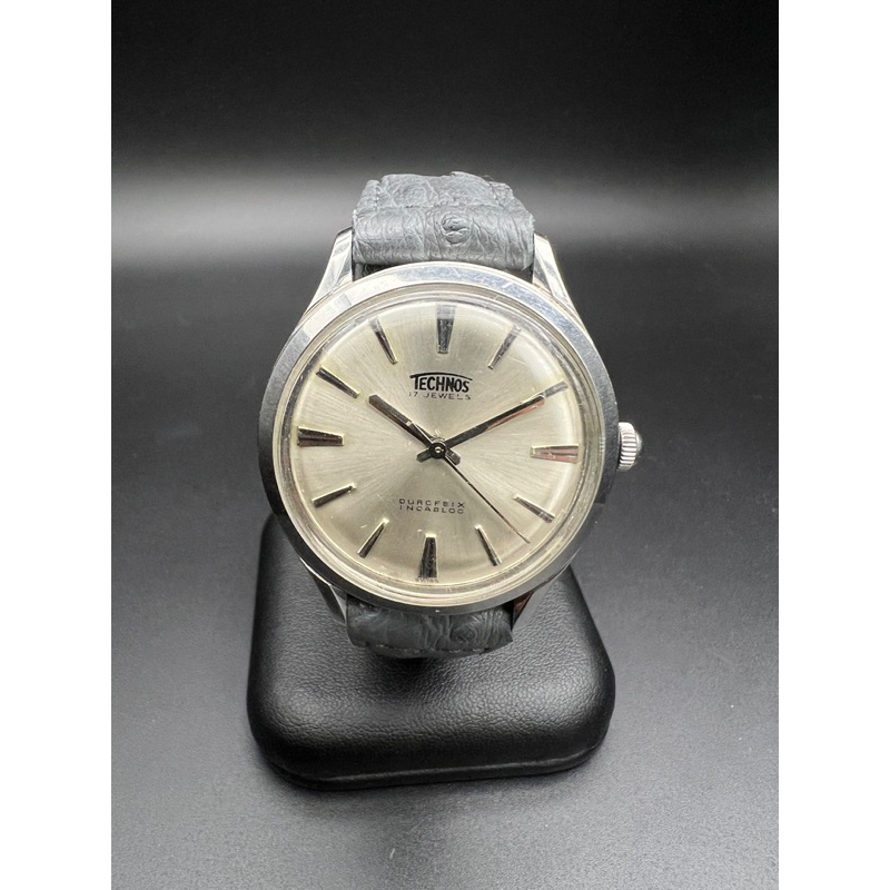 นาฬิกาไขลานวินเทจ Technos 17 Jewels