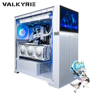 เคสคอมพิวเตอร์ Valkyrie VK02 Delux SUB-SCREEN TEMPERED GLASS COMPUTER CASING WHITE รับประกันสินค้า 5 ปี