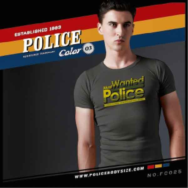 เสื้อยืด Police Bodysize FC025 — صورة 6
