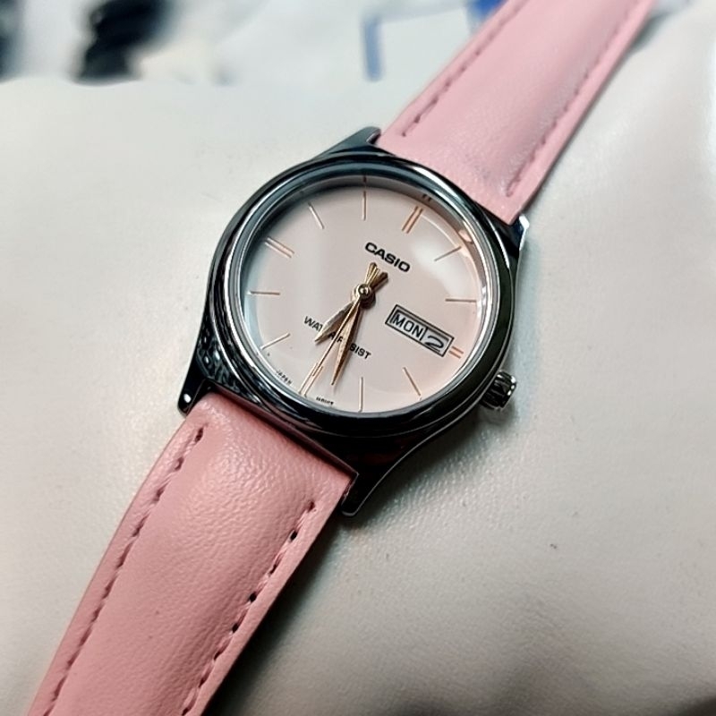 CASIOนาฬิกาสายหนังLTP-V001GL/LTP-V002L/LTP-V004L  LTP-005L LTP-006L ของแท้รับประกัน1 ปี