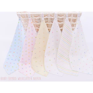 Iflin Baby - ผ้าเช็ดปาก ผ้าอาบน้ำและผ้าอเนกประสงค์ใยไผ่ - ขนาด 10×12 นิ้ว มี 6 ผืน / กล่อง