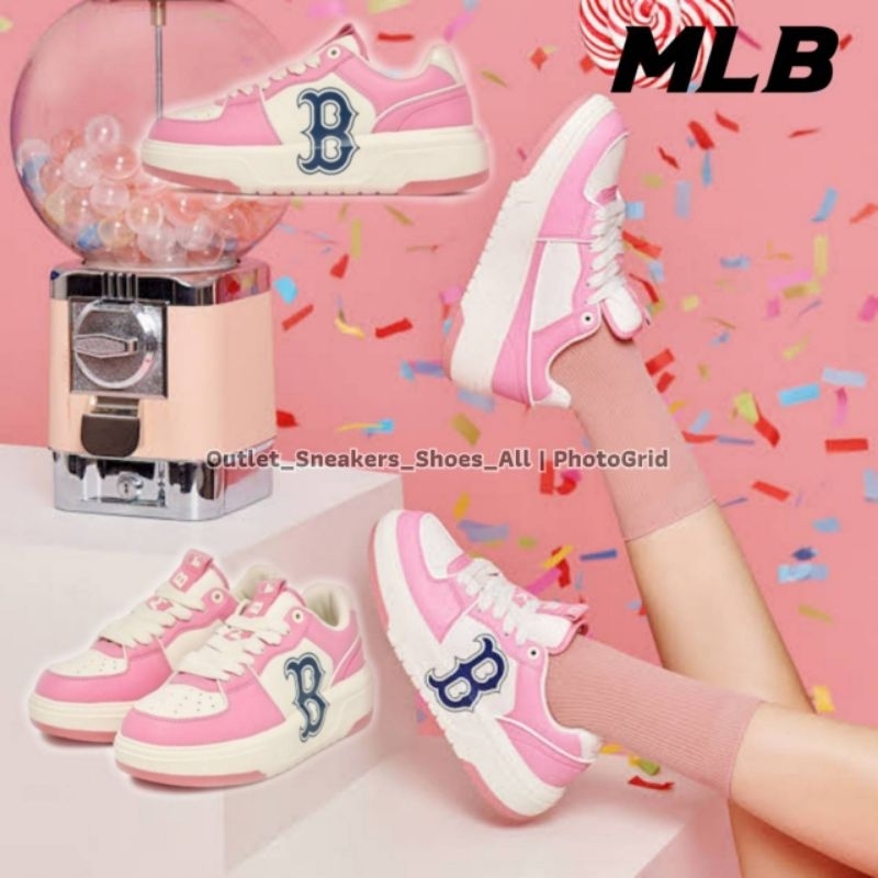 รองเท้า MLB Chunky Liner Boston Red Sox 'Pink' Women [ ของแท้💯 พร้อมส่งฟรี ]