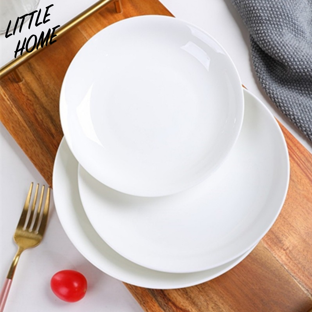 LITTLEHOME - จานชาม เซรามิค เข้าไมโครเวฟได้ จาน ขนาด 6-7-8-9 นิ้ว ชาม ขนาด 4-6 นิ้ว (A2)