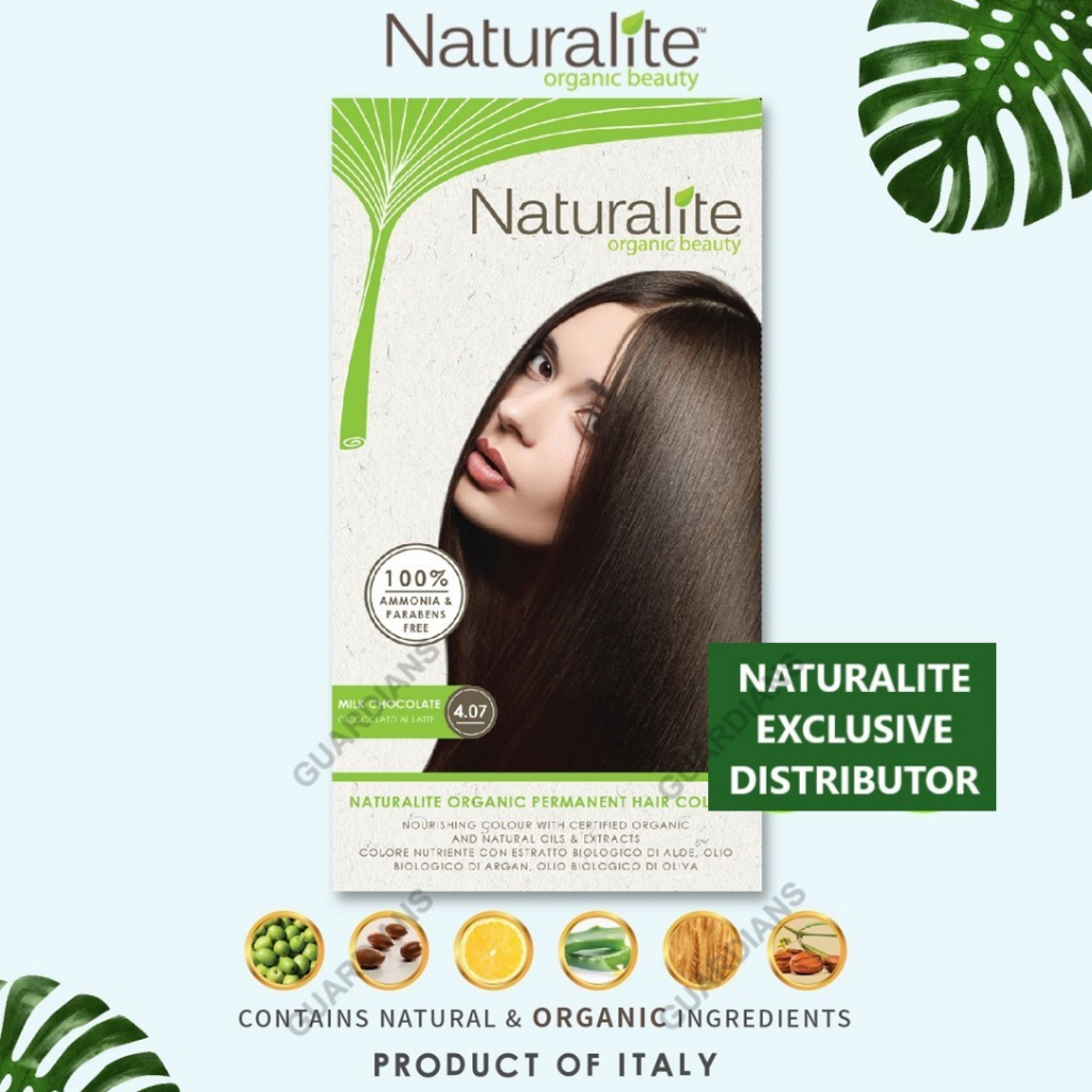 เนเชอรัลไลท์ สีย้อมผมออร์แกนิคแท้ - 4.07 MILK CHOCOLATE (**NO PARABENS, NO RESORCINOL, NO AMMONIA, NO PPD)