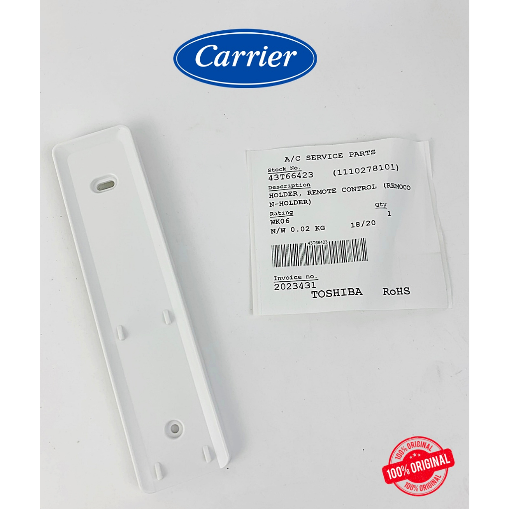 ซองใส่รีโมท ซองแม่เหล็ก Carrier แท้100% เบิกศูนย์ รหัส 43T66423 ที่แขวนรีโมท ที่ใส่รีโมท เคสใส่รีโมทติดผนัง