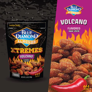 บลูไดมอนด์ อัลมอนด์ รสโวคาโน่ 30 ก.x6 ซอง Blue Diamond Almonds Volcano Flavored 30 g.x6