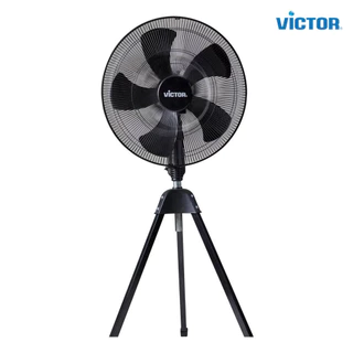 Victor พัดลม อุตสาหกรรม 3 ขา รุ่น IF-209B ขนาด 20 นิ้ว สีดำ 5 ใบพัด พัดลมตั้งพื้น รับประกันมอเตอร์ 3 ปี