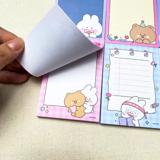 Maykids - ( 3 แถม 1 ) Memo Pad กระดาษโน๊ตสันกาว Party Collection