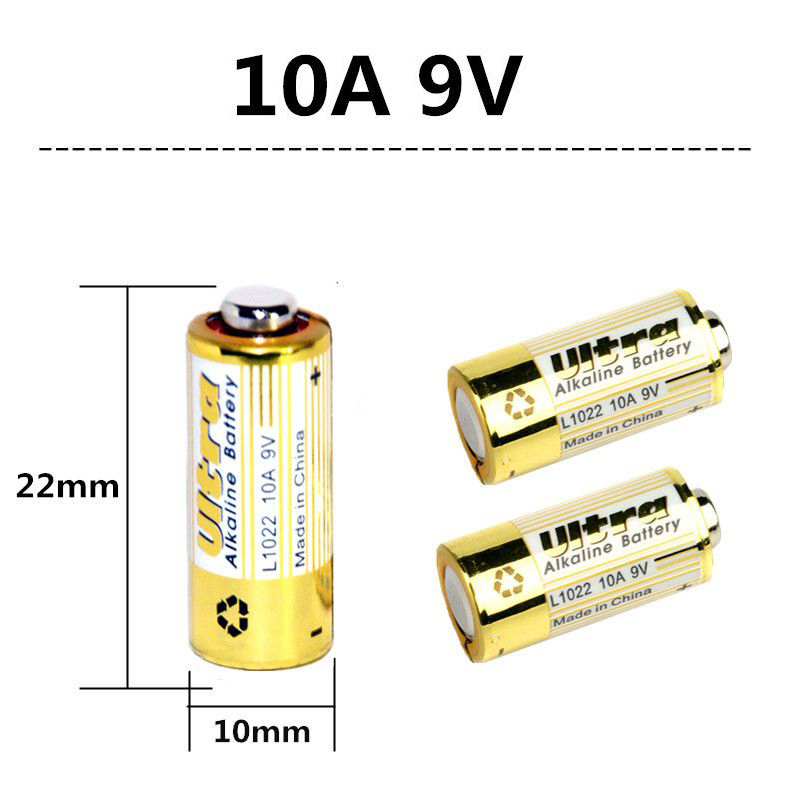◊☼✓ชาร์ปสูงสุด 10A แบตเตอรี่ 9V ประตูโรงรถ รีโมท แบตเตอรี่ L1022 ประตูม้วน แบตเตอรี่อัลคาไลน์ 23AE12V สั้น