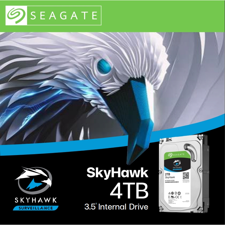 Seagate 4TB SkyHawk Surveillance HDD 3.5" 5900RPM C/64MB SATA 6GB/s (ST4000VX007_3Y)