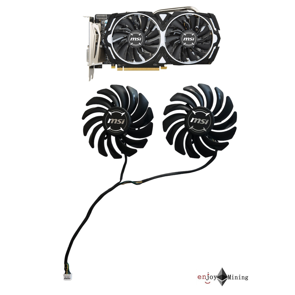 พัดลมการ์ดจอ MSI RX580 570 480 470 ARMOR graphics card cooling fan PLD09210S12HH