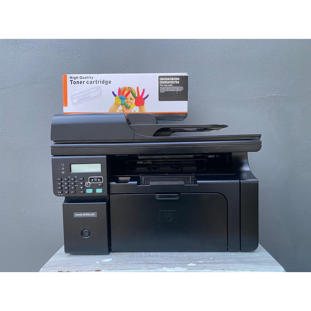 ปริ้นเตอร์มือสอง HP LASERJET M1212nf + หมึก 285A หมึกใหม่ Printer Copy Scan จบในเครื่องเดียว รับประกัน 3เดือน