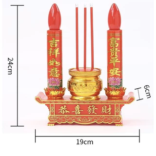 กระถางธูปไฟฟ้า CANDLE เทียนชาร์จไฟ/ใส่ถ่าน เชิงเทียนปลอม เทียนเสียบไฟ
