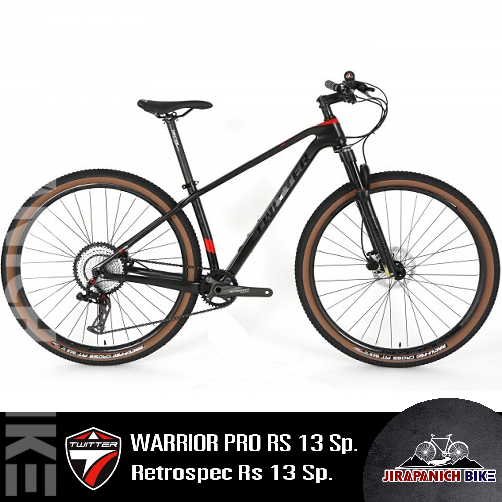 (ลดสูงสุด500.- พิมพ์HDC500R)จักรยานเสือภูเขา TWITTER รุ่น WARRIOR PRO RS 13 Sp BOOST (ตัวถังคาร์บอน,เกียร์ RS 13SP)