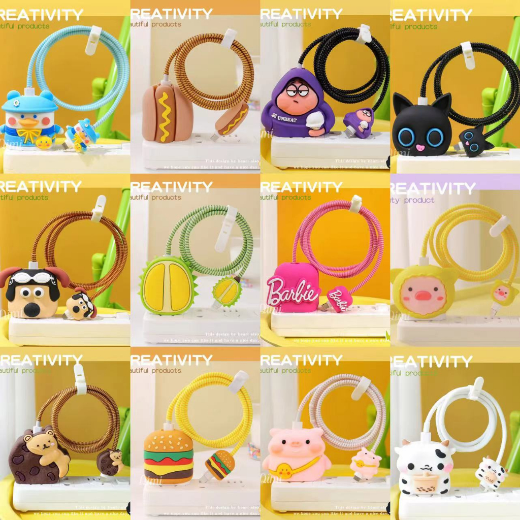 พร้อมส่งจากไทย ชุดถนอมสายชาร์จการ์ตูน สำหรับไอโฟน 18w 20w