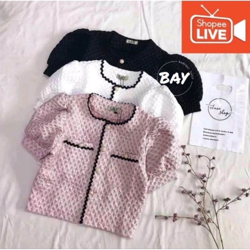 เสื้อไหมพรมแขนสั้น ร้านBAY [Live🔴]160-205