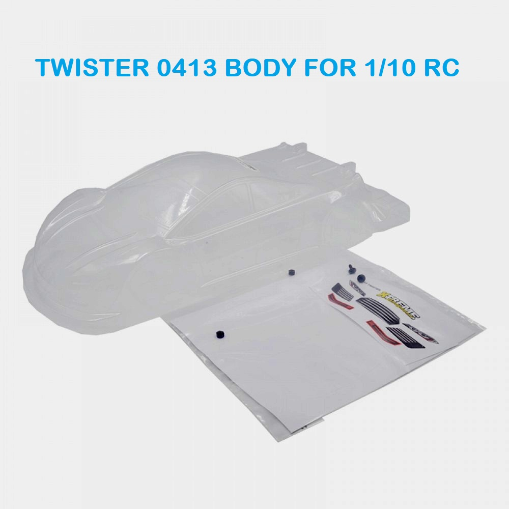 บอดี้ใส รถบังคับ 1/10 รูปทรง Twister 0413 ขนาด 190 มิล หนา 0.5 มิล