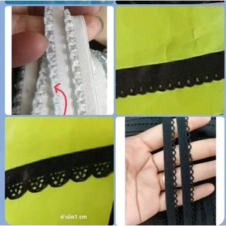 ลูกไม้ยางยืดสีขาวขนาด 1 cm.ตกแต่งขอบกางเกงใน.ตกแต่งสายเสื้อชั้นใน.น่ารักมากๆค่ะ🌷(สั่งเกิน2ตัดยาว)