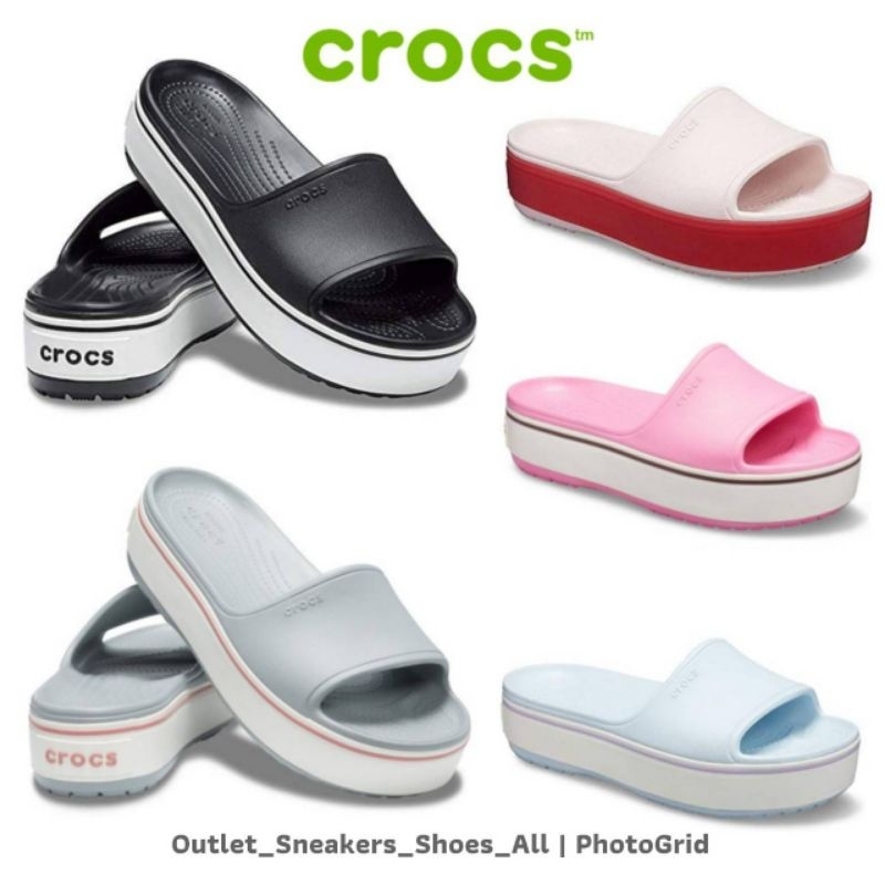 รองเท้าแตะ Crocs Crocband Platform Slide Women ( ของแท้💯 พร้อมส่งฟรี )