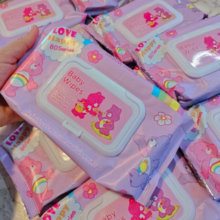 1ห่อ 80แผ่น กระดาษเปียกเด็ก CAREBEARS ทิชชู่เปียกเด็ก 80 แผ่…