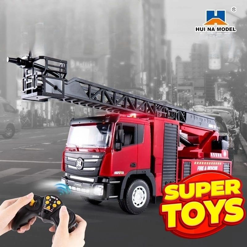 รถบังคับ HUINA 1361 รถดับเพลิง 🧯 9CH ฉีดน้ำได้ 1:18 ระบบไฟและเสียงสมจริง 🚒 thumbnail 9