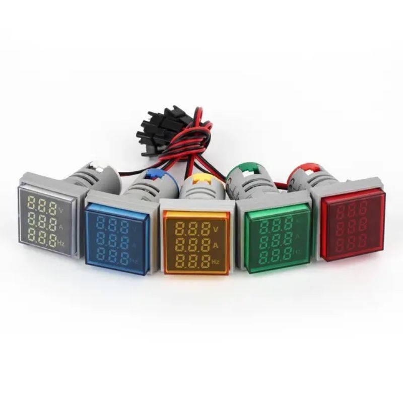 3 IN 1 NIN Volt - Amp - Hz meter Pilot lamp (Volt + Amp + Hz) อย่างดี 🇹🇭 (จัดส่งทันที)