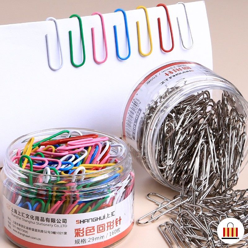 【300 ชิ้น】คลิปหนีบกระดาษ มี 5 สีให้เลือก คลิปหนีบกระดาษ อุปกรณ์สำนักงาน Paper Clip คลิปหนีบ