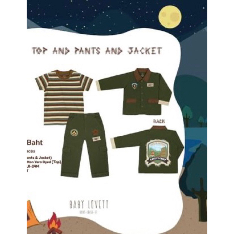 Babylovett  Camper Set Jacket 3T New