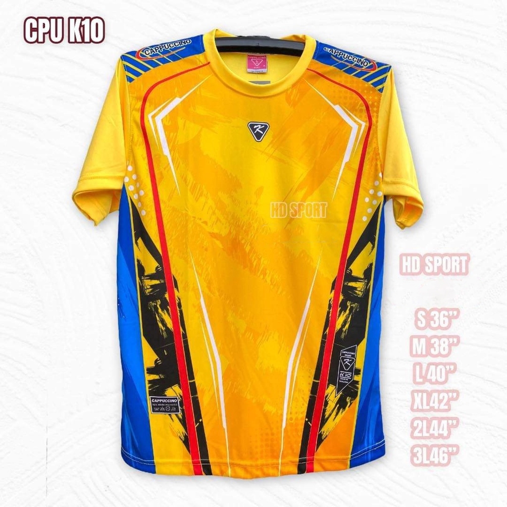 เสื้อกีฬา CPU K-10 ผ้าไมโครโพลีเอสเตอร์เกรดพรีเมี่ยม เสื้อบอล วิ่งออกกำลังกาย