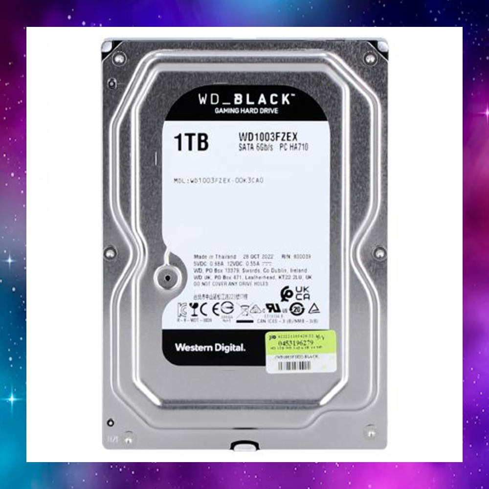 1 TB 3.5" HDD (ฮาร์ดดิสก์ 3.5 นิ้ว) WD BLACK - 7200RPM SATA3 (WD1003FZEX) ไม่BAD ไม่สี ใช้งานปกติ