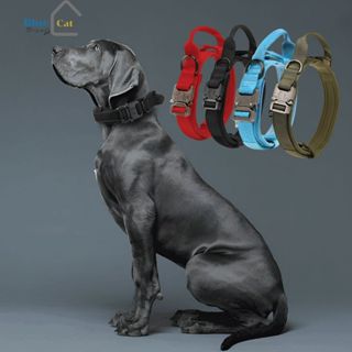 Bluecat19 ปลอกคอสุนัข พร้อมที่จับ สุนัขโต ปลอกคอหมาใหญ่ มือจ…