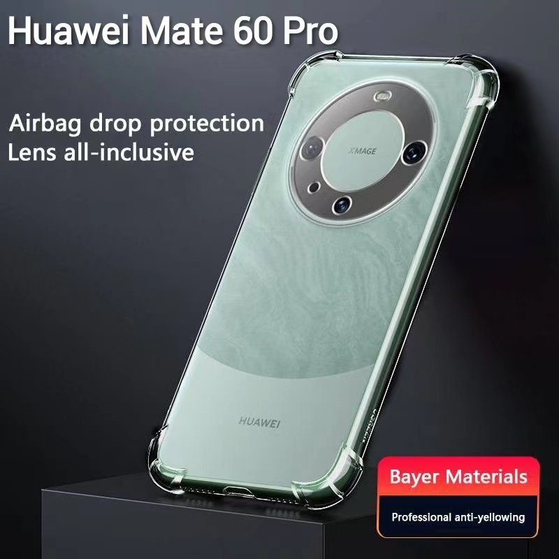 Huawei Mate60Pro/Mate 60Pro(พร้อมส่งในไทย)เคสTPUใสกันกระแทกแบบคลุมกล้องHuawei Mate 60/Huawei Mate 60