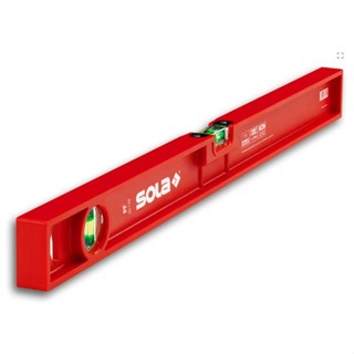 ระดับนํ้าพลาสติก สําหรับใช้งานบนพื้นผิว กระเบื้อง กระจก ขนาด 40 cm. ABS SOLA NO.1412501 PF 40 plastic spirit level