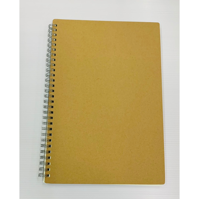 สมุดริมลวด B5 ปกน้ำตาล มีเส้น รุ่น B5-001-3