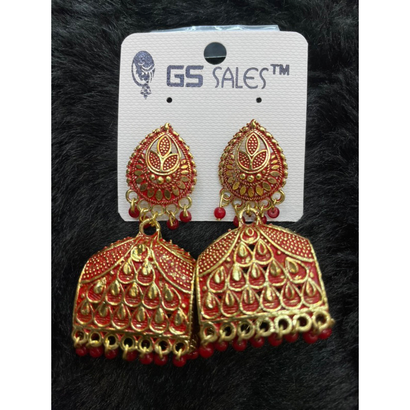 ต่างหูเครื่องประดับอินเดีย jhumki Indian earrings India Jewelry