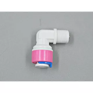 ข้องอ เกลียว 1 หุน เสียบสาย 2 หุน แบบมีเช็ควาล์ว (Check Valve) พลาสติก Food grade อะไหล่เครื่องกรองน้ำ ทั่วไป , RO